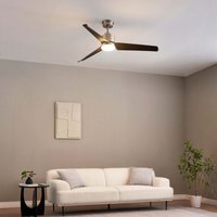 Dimmbarer schwarzgrauer LED-Deckenventilator mit CCT-Funktion - Altair von KOSILUM