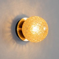 Glas-Wandleuchte mit goldenen Metallsockel - Orian von KOSILUM