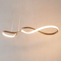 Kosilum - Goldene lange Wellen-LED-Hängelampe 80 cm - Marceline von KOSILUM