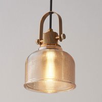 Hängelampe mit bernsteinfarbener Glaskuppel -Vela von KOSILUM