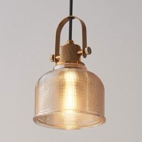 Hängelampe mit bernsteinfarbener Glaskuppel -Vela von KOSILUM