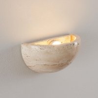 Halbmond-Wandleuchte aus Travertin-Marmor mit integriertem LED 3W - Sève von KOSILUM