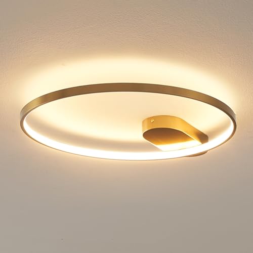 KOSILUM – Deckenleuchte Design Kreis Gold 50 cm – Evelia – Licht warmweiß Beleuchtung Wohnzimmer Schlafzimmer Küche Flur – 20 W – 3400 lm – integrierte LED – IP20 KOSILUM – Deckenleuchte Design Kreis Gold 50 cm – Evelia – Licht warmweiß Beleuchtung Wohnzimmer Schlafzimmer Küche Flur – 20 W – 3400 lm – integrierte LED – IP20 von KOSILUM