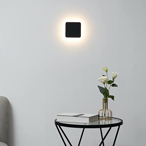 KOSILUM – LED-Wandleuchte, quadratisch, abgerundete Kanten, minimalistisch, schwarz – Eporedia – Licht warmweiß Beleuchtung Wohnzimmer Schlafzimmer Küche Flur – 6 W – 500 lm – integrierte LED – IP20 KOSILUM – LED-Wandleuchte, quadratisch, abgerundete Kanten, minimalistisch, schwarz – Eporedia – Licht warmweiß Beleuchtung Wohnzimmer Schlafzimmer Küche Flur – 6 W – 500 lm – integrierte LED – IP20 von KOSILUM