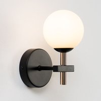 Kleine Vintage-Wandlampe aus Metall und Weißglas - Mady von KOSILUM