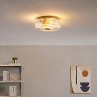 Kosilum - Kleine goldene Glas Decken- oder Wandleuchte 30 cm - Paolina von KOSILUM