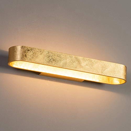 KosiLight - LED Gold Oval Aluminium Wandleuchte 43 cm - Dro - Gold/Messing - 600 lm - Aluminium - IP20 - A von KOSILUM