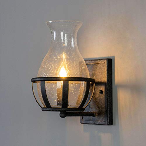 KosiLight - Wandleuchte Schwarz mit Glas Vase - Elerina - Transparant - - - IP20 - Kompatibel mit A KosiLight - Wandleuchte Schwarz mit Glas Vase - Elerina - Transparant - - - IP20 - Kompatibel mit A von KOSILUM