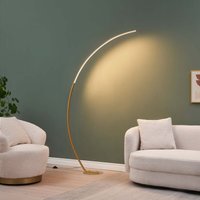 Kosilum - Gebogene Stehleuchte led dimmbar Messing matt 184 cm - Thalia Kosilum - Gebogene Stehleuchte led dimmbar Messing matt 184 cm - Thalia von KOSILUM