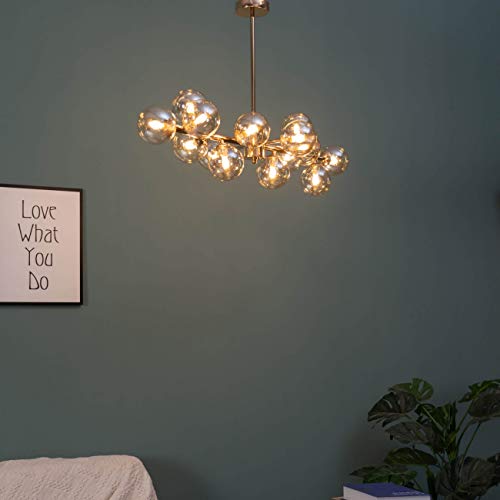 Kosilum – Kronleuchter Design Gold Warm mit 14 Kugeln – Osanna – Licht Warmweiß Beleuchtung Wohnzimmer Schlafzimmer Küche Flur – 14 x max 28 W – G9 – IP20 Kosilum – Kronleuchter Design Gold Warm mit 14 Kugeln – Osanna – Licht Warmweiß Beleuchtung Wohnzimmer Schlafzimmer Küche Flur – 14 x max 28 W – G9 – IP20 von KOSILUM