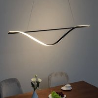 Kosilum - Lange schwarze LED-Hängeleuchte schlanke Welle - Hilda Kosilum - Lange schwarze LED-Hängeleuchte schlanke Welle - Hilda von KOSILUM