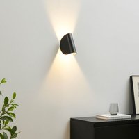 Schwarze drehbare Aluminium-Wandleuchte IP54 - Notte von KOSILUM
