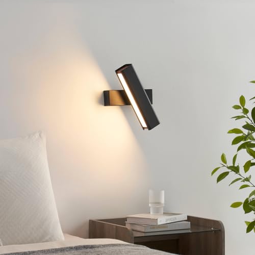 Kosilum – Wandleuchte drehbar schwarz LED – Salvi – Licht warmweiß Beleuchtung Wohnzimmer Schlafzimmer Küche Flur – 6 W – 619 lm – integrierte LED – IP20 Kosilum – Wandleuchte drehbar schwarz LED – Salvi – Licht warmweiß Beleuchtung Wohnzimmer Schlafzimmer Küche Flur – 6 W – 619 lm – integrierte LED – IP20 von KOSILUM