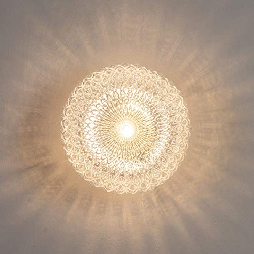 Kosilum – Wandleuchte oder Deckenleuchte Rosette aus Glas – Anthemis – Warmweißes Licht Beleuchtung Wohnzimmer Schlafzimmer Küche Flur – G9 – IP20 von KOSILUM