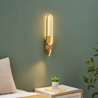 LED-Wandleuchte aus Messing mit Leselicht und Doppelschalter - Jena von KOSILUM