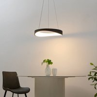 Minimalistische LED-Pendelleuchte schwarzer Wellenring 52 cm - Belina Minimalistische LED-Pendelleuchte schwarzer Wellenring 52 cm - Belina von KOSILUM