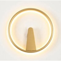 Minimalistische LED-Wandleuchte Kreis gold - Scott von KOSILUM