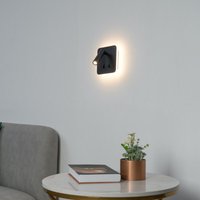 Multifunktionale schwarze quadratische LED-Leselampe - Bilbao Multifunktionale schwarze quadratische LED-Leselampe - Bilbao von KOSILUM