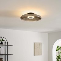 Runde LED-Decken- oder Wandleuchte Rauchglas und schwarzer Sockel - Ossara Runde LED-Decken- oder Wandleuchte Rauchglas und schwarzer Sockel - Ossara von KOSILUM