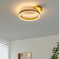 Schlichte, kreisförmige LED-Deckenlampe Gold - Borgo von KOSILUM