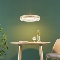 Schwarze Pendelleuchte mit gerilltem Klarglas - Damian Schwarze Pendelleuchte mit gerilltem Klarglas - Damian von KOSILUM