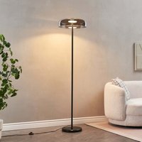 Schwarze Stehleuchte mit Rauchglas im modernen Stil 165 cm - Riccardo von KOSILUM