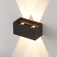 Schwarze led dimmbare Wandleuchte mit verstellbarem Winkel Innen- und Außenbereich - Cubic Schwarze led dimmbare Wandleuchte mit verstellbarem Winkel Innen- und Außenbereich - Cubic von KOSILUM