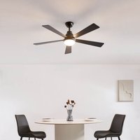 Schwarzer dimmbarer LED-Deckenventilator 132 cm mit wechselbarer Farbtemperatur - Cosmo von KOSILUM