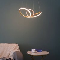 Vergoldete LED-Pendelleuchte mit Endlosschleife - Marsala von KOSILUM