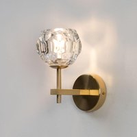 Wandleuchte aus goldenem Metall und Klarglas - Vilamo von KOSILUM