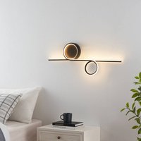 Wandleuchte mit doppeltem schwarzen kreisförmigen LED-Licht -Celi von KOSILUM