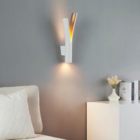 Kosilum - Weiße LED-Wandleuchte mit Doppelstrahl innen Gold - Nelia Kosilum - Weiße LED-Wandleuchte mit Doppelstrahl innen Gold - Nelia von KOSILUM