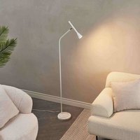 Weiße Stehleuchte mit konischem Lesearm und Marmorfuß - Holen Weiße Stehleuchte mit konischem Lesearm und Marmorfuß - Holen von KOSILUM