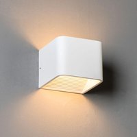 Weiße led Design-Wandleuchte 10 cm kompatibel mit Dimmer - Quadra von KOSILUM