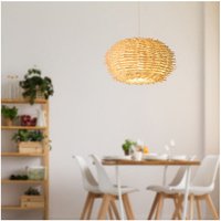 Natural RATTAN hängend TINOS Seeigel Form 50cm von KOSMI