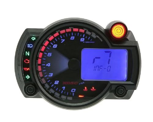 Tachometer KOSO RX2N Analog/Digital Blau 10.000RPM 360km/h von KOSO