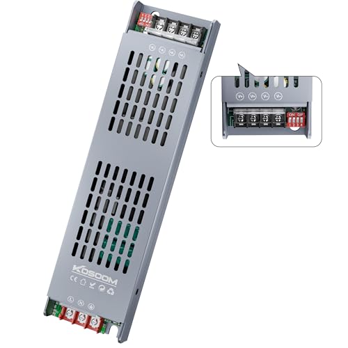 KOSOOM LED Trafo 24V 400W dimmbarer Netzteil LED Schaltnetzteil, LED Transformator, AC 240V auf DC 24 Volt Kompakter Extrem Dünner Konstantspannung von KOSOOM
