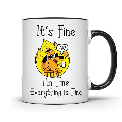 It's Fine I'm Fine Everythings Fine – Lustige sarkastische Kaffeetasse – hochwertige Keramik – gedruckt in den USA – KOSOQ300 It's Fine I'm Fine Everythings Fine – Lustige sarkastische Kaffeetasse – hochwertige Keramik – gedruckt in den USA – KOSOQ300 von KOSOQ