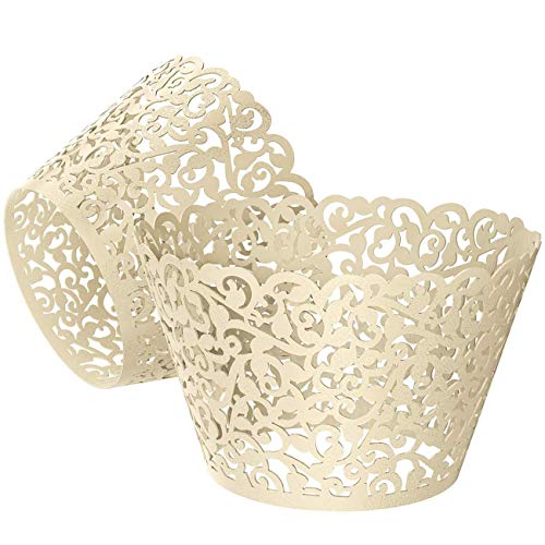 KOSTOO Cupcake-Förmchen, 50 Stück/Packung, Spitzen-Cupcake-Einlagen, lasergeschnitten, Cupcake-Papier, Cupcake-Muffinförmchen für Hochzeit/Geburtstag, Party-Dekoration (Titanweiß) KOSTOO Cupcake-Förmchen, 50 Stück/Packung, Spitzen-Cupcake-Einlagen, lasergeschnitten, Cupcake-Papier, Cupcake-Muffinförmchen für Hochzeit/Geburtstag, Party-Dekoration (Titanweiß) von KOSTOO