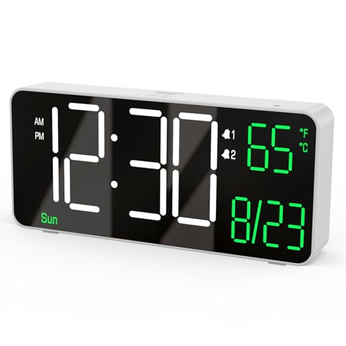 KOSUMOSU Digitale Weckuhr. 6,7 Zoll, für Schlafzimmer. Auto - Dimmung. Zeigt Datum, Wochentag, Sekunden, Raumtemp. LED - Tischuhr für Wohnzimmer. Gut als Schlafzimmer - Weckuhr KOSUMOSU Digitale Weckuhr. 6,7 Zoll, für Schlafzimmer. Auto - Dimmung. Zeigt Datum, Wochentag, Sekunden, Raumtemp. LED - Tischuhr für Wohnzimmer. Gut als Schlafzimmer - Weckuhr von KOSUMOSU