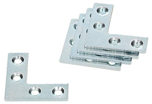 KOTARBAU® 10er Set Eckwinkel 30 x 30 x 10 x 1,5 mm Winkelverbinder Eckhalterung Flachwinkel L-Form Möbelwinkel zum Verstärken von Fenstern Türen Holzkonstruktionen von KOTARBAU