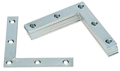 KOTARBAU® 10er Set Eckwinkel 60 x 60 x 10 x 1,5 mm Winkelverbinder Eckhalterung Flachwinkel L-Form Möbelwinkel zum Verstärken von Fenstern Türen Holzkonstruktionen von KOTARBAU