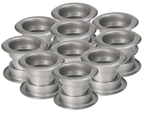 KOTARBAU® 10er Set Luftgitter Rund Silbergrau aus Kunststoff für Badezimmertüren von KOTARBAU