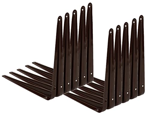 KOTARBAU® 10er Set Regalwinkel 200x150 mm Regalträger Regalhalter für Wandmontage Braun von KOTARBAU