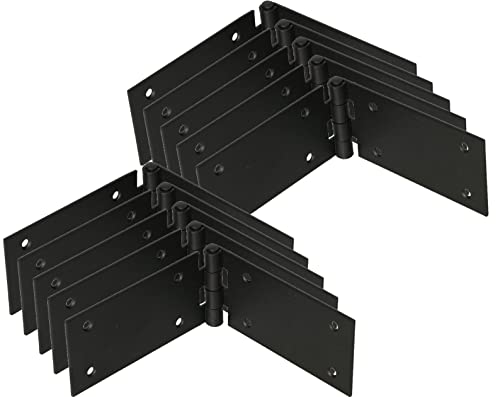 KOTARBAU® 10er Set Türscharnier Kistenband Möbelscharnier 200x50 mm Gerollt Schwarz von KOTARBAU