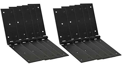 KOTARBAU® 10er Set Türscharnier Kistenband Möbelscharnier 250x50 mm Gerollt Schwarz von KOTARBAU