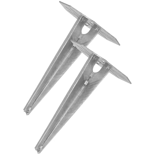 KOTARBAU® 2 Stk. Erdspieß Einschlaghülse für Gartenbeleuchtung 190 mm verzinkt Stahl Erdungsspieß Bodenanker Erdanker Einschlagbare Bodenhalterung für Gartenlampen Einschlagbodenhülse Bodenhülse Anker von KOTARBAU