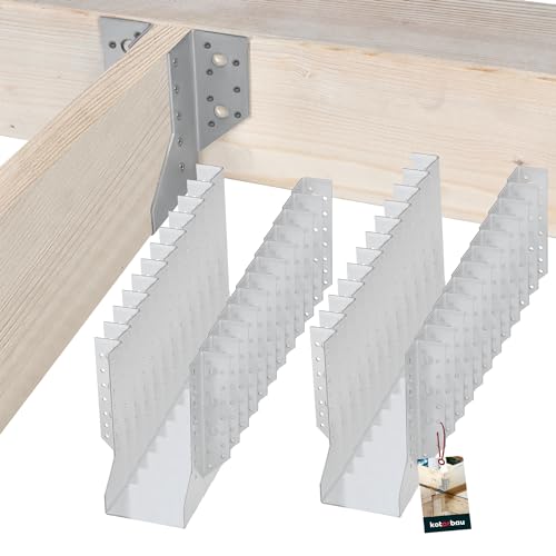 KOTARBAU® 25er Set Balkenschuh Holzbalkenverbinder Balkenverbinder für Baukonstruktion außenliegend Verbinder Typ A 100 mm von KOTARBAU