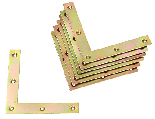 KOTARBAU® 25er Set Flache Eckverbinder 100mm Gelb Verzinkt für Eckverbindungen von KOTARBAU