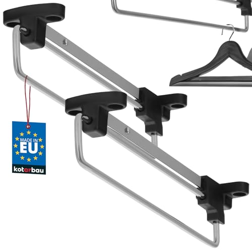 KOTARBAU® 2er Set Ausziehbare Kleiderstange für Garderobenschrank 250mm von KOTARBAU
